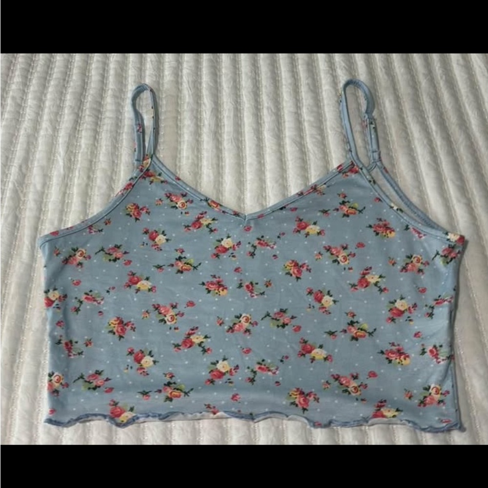 Floral Blue Women's Top